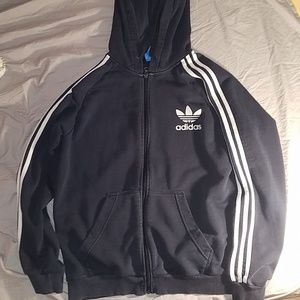 Vintage Adidas Originals Dark Blue Zip up Hoodie